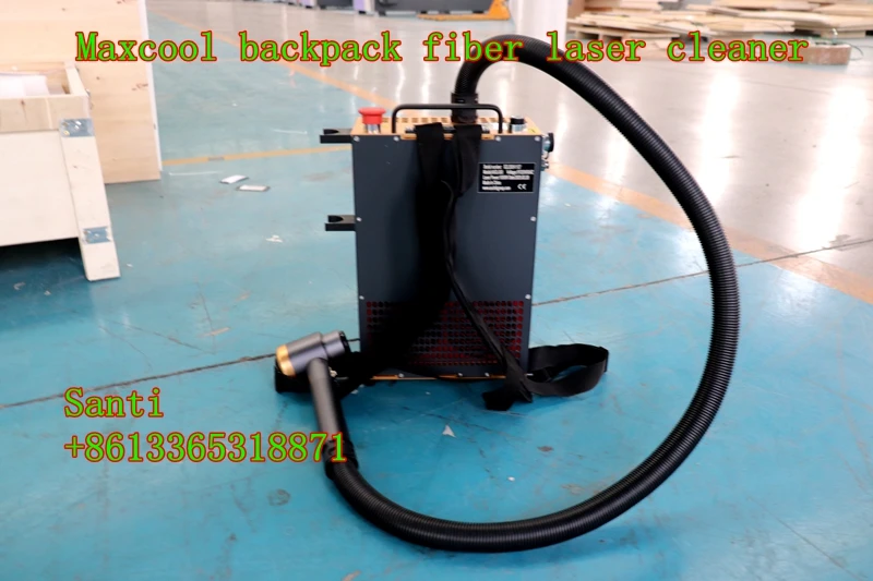 Рюкзак Лазерная чистящая машина Импульсный лазер 100 Вт 200 Вт 300 Вт для удаления ржавчины, масла и краски Металл Дерево Камень