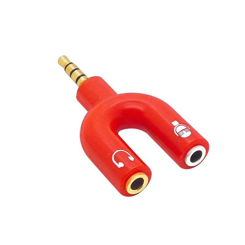 3.5mm dupla maneira u áudio estéreo jack para 2 divisor adaptador de cabo para microfone telefone fone ouvido mini conversor