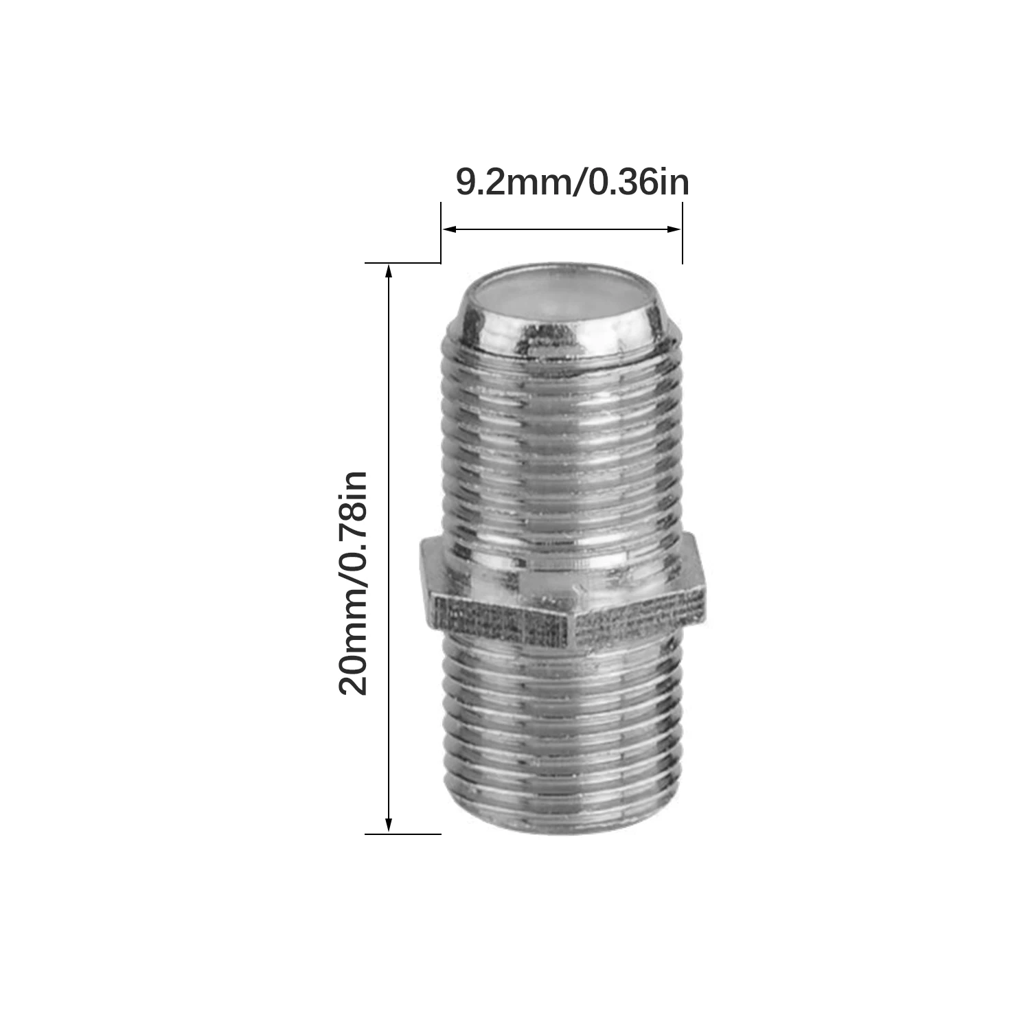 F-Type Coaxial Cable Connector Female to Female Adapter, RG6 Coax Extender for TV Antenna Satellite Receiver Cable Modem