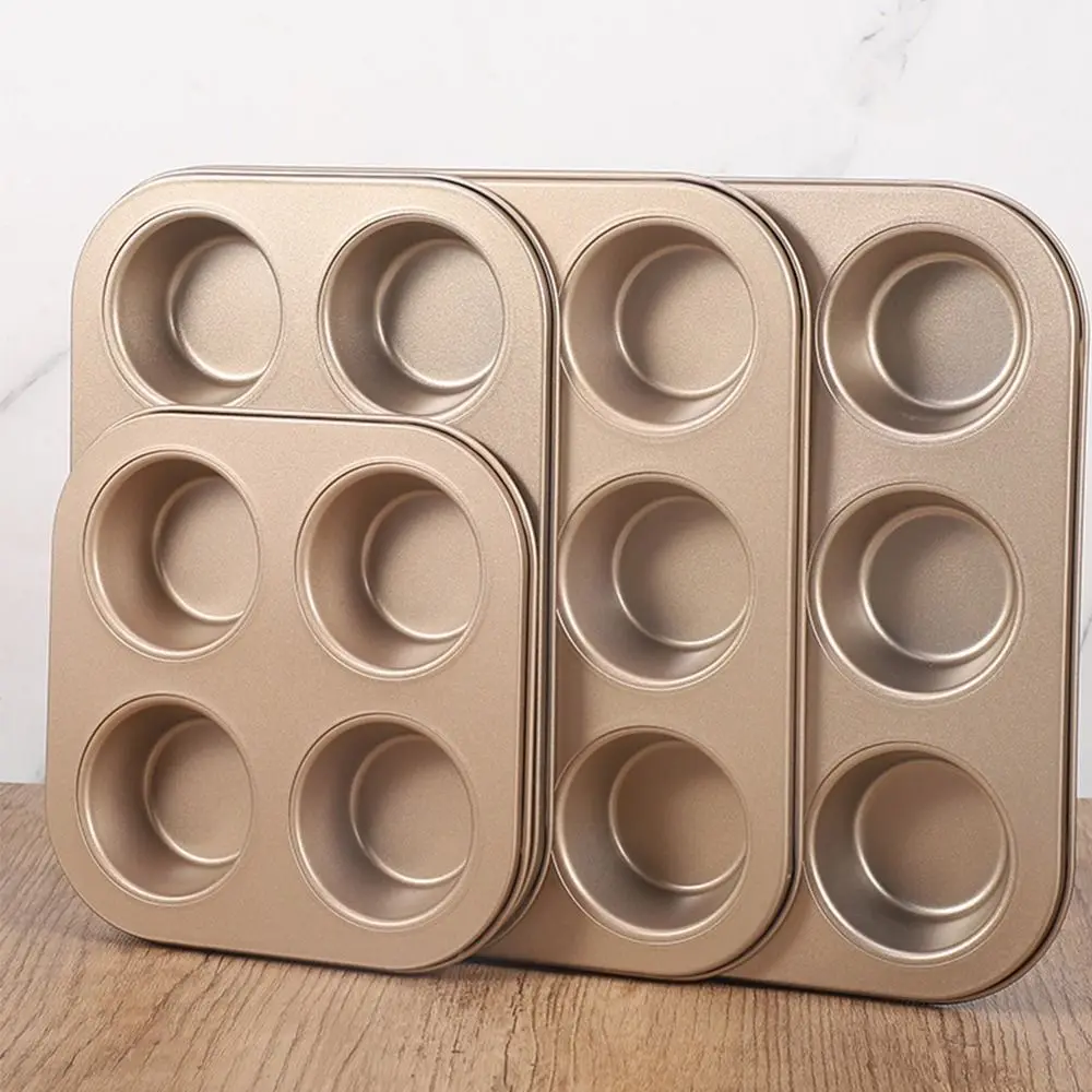

4/6/9/12 Cavity Small Muffin Pan DIY Carbon Steel Mini Baking Molds Rectangular Easy Release Muffin Dessert Tray Bakeware
