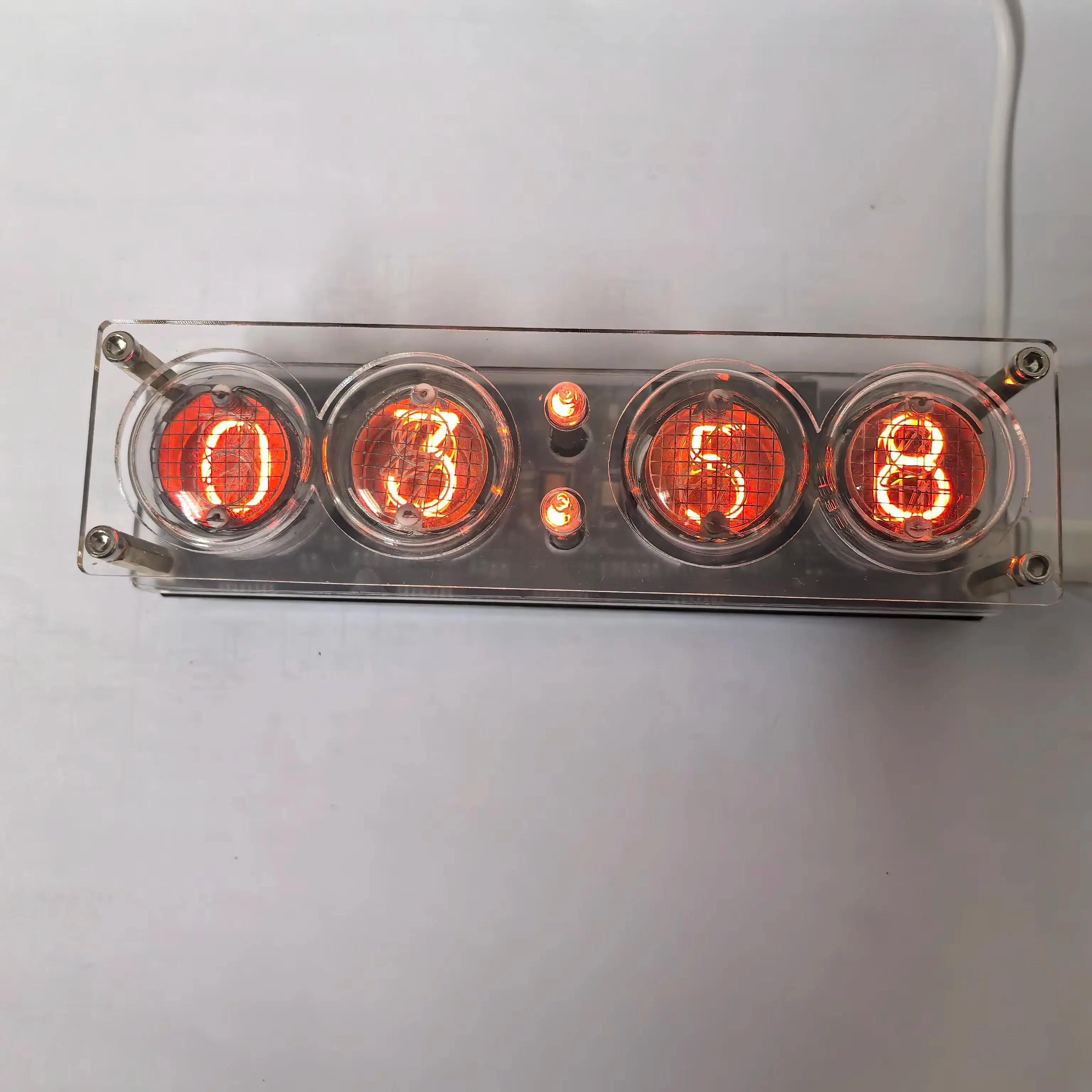 4‑Digit IN12 Nixie Clock DS3231 High‑Precision Real  Glow Tube  RGB Ambient Light Vintage Desktop Decoration Gift For Geeks