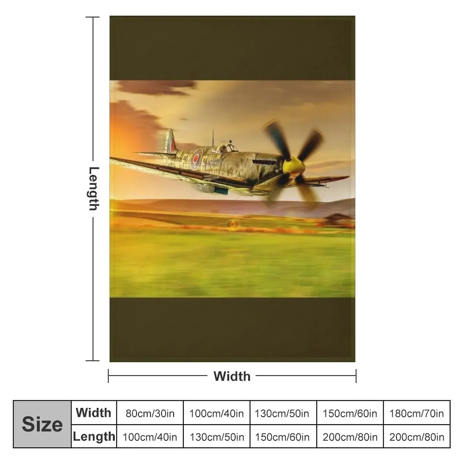 Spitfire Flying Low 01 Throw Blanket Flannels wednesday sofa bed Blankets