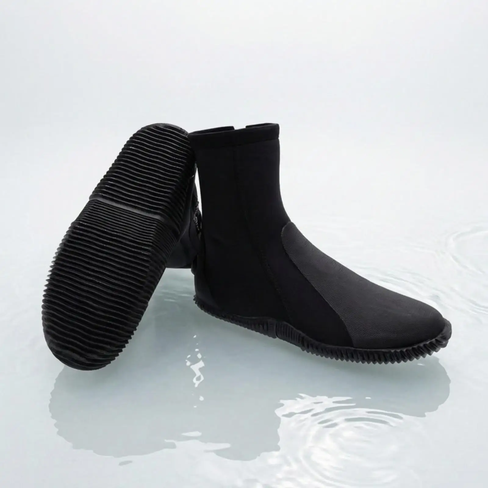 Calcetines de neopreno de 5 mm para hombres y mujeres, botas de agua de caña alta para buceo, snorkel, surf, vadeo, paseos por la playa y caminatas por arrecifes, con laterales.