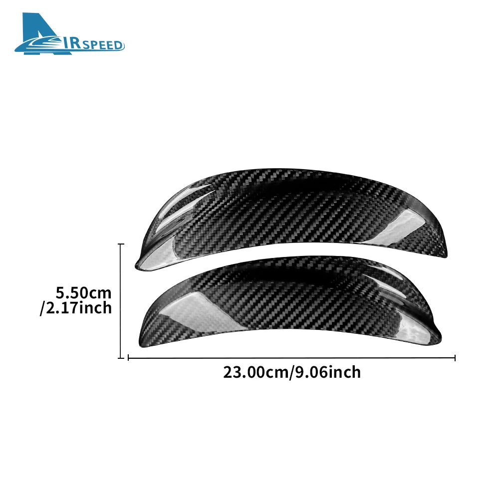 

For Fiat 500 Abarth 595 2016 2017 2018 2019 2020 2021 2022 2023 Real Hard Carbon Fiber Sticker Headlamp Eyebrow Bezel Protection