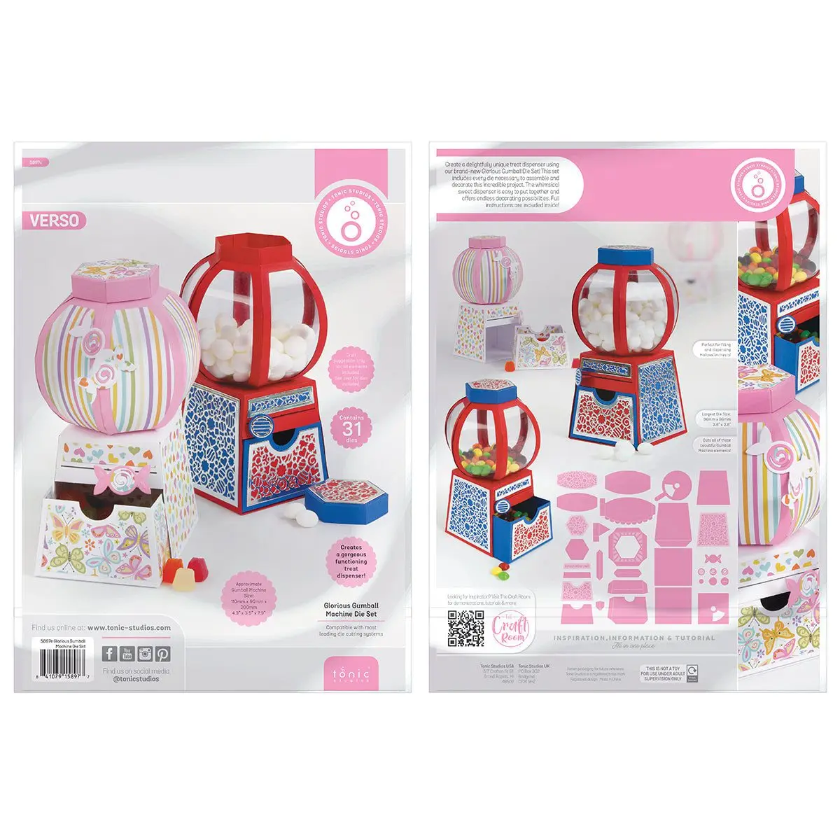 Glorious Gumball Machine Showcase  Metal Cutting Dies Silicone Stamps Scrapbooking Stencil Photo Album Card DIY Paper Embossing