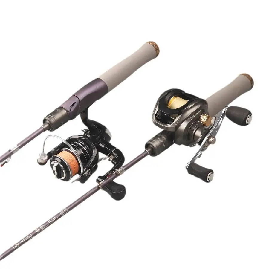 

Ultra Soft U-Leged Carp Fiing Rod Set Single Water Drop Reel Curly Lip White Stripes Rod New Model Clete Kit Baitcasting