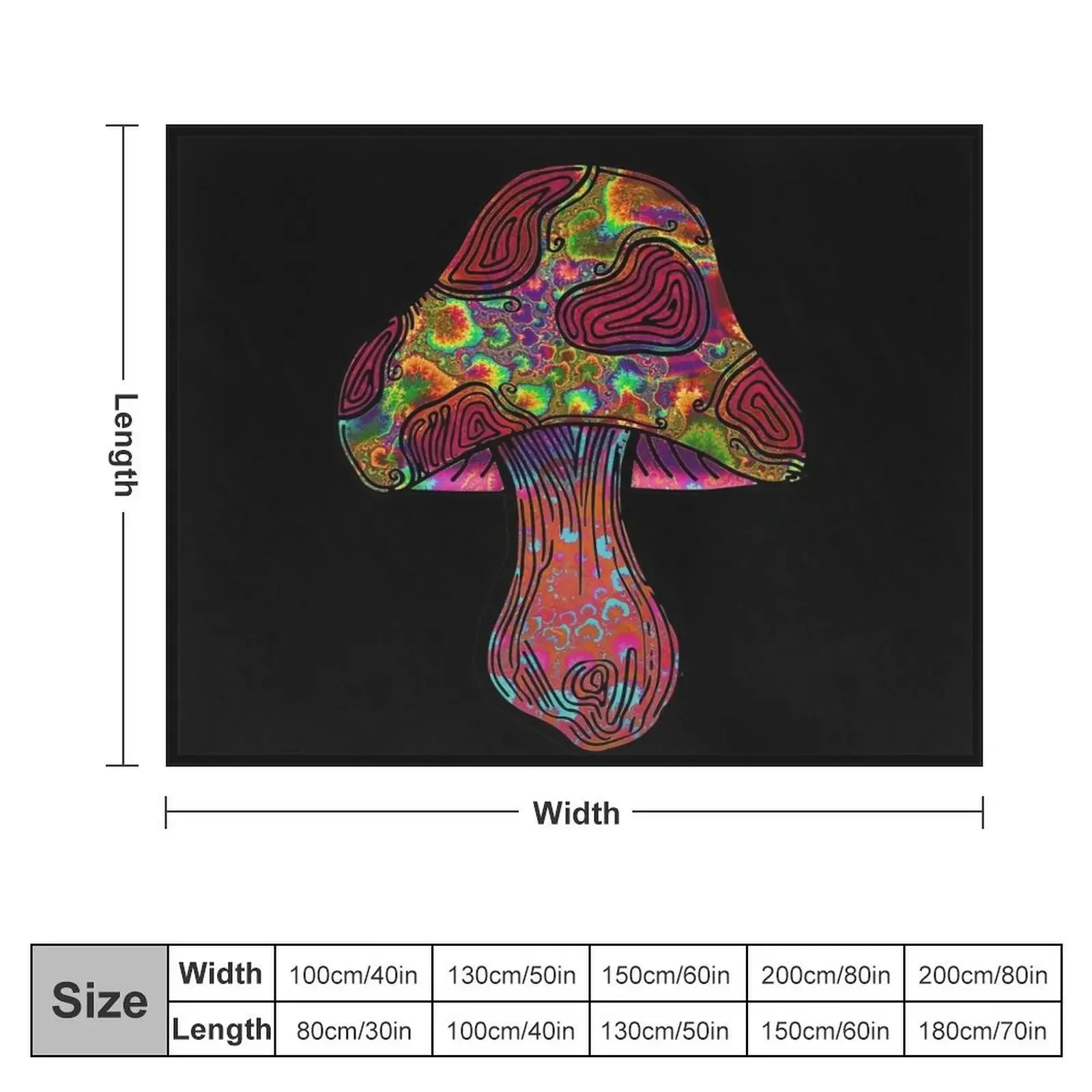 Fractal Shroom 2050 Throw Blanket manga Blankets For Sofas anime Vintage Blankets