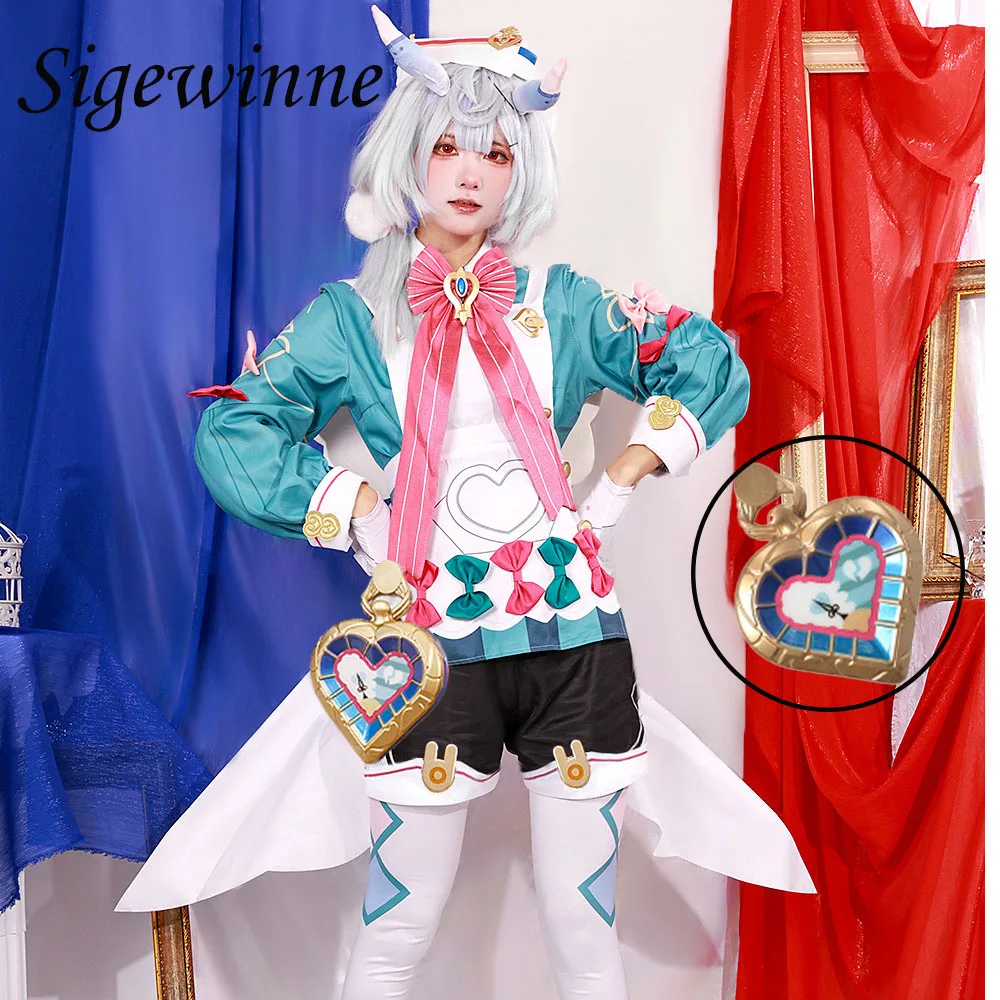 Genshin Impact Sigewinne Cosplay Costume Anime Cosplay Outfits Wig Accessories Halloween Christmas Party Uniform for Women Girls