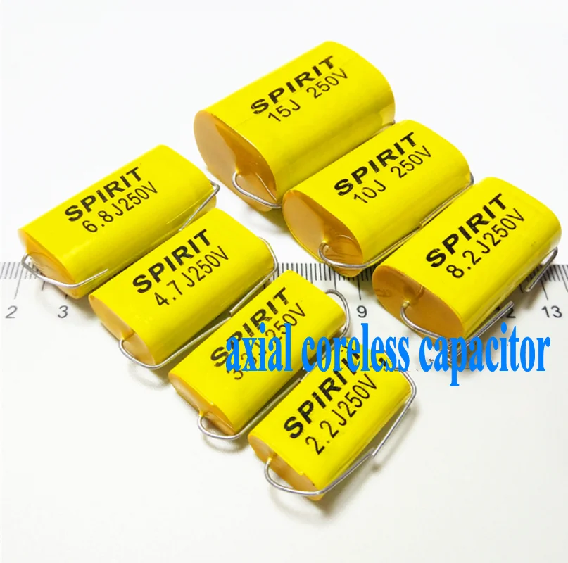 1pcs SPIRIT 250V 400V 1uF~22uF MKP Polypropylene Axial Non-Polarized Audio Capacitor For Audio Speaker Crossover
