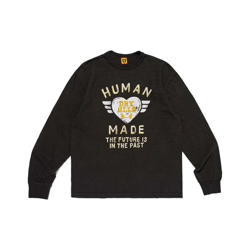 2026 New Human Made Heart Graphic L/S Tee Relaxed Fit Unisex Streetwear