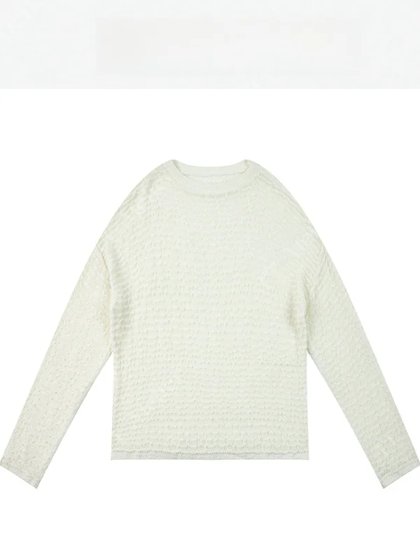 

Женский свободный трикотажный топ с круглым вырезом, модный, из смесового полиэстера, с длинными рукавами, без рукавов, с круглым вырезом