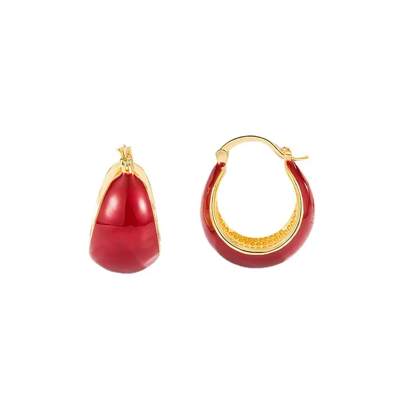 Fashion New Style French Style Drip Oil Water Drop Ear Buckle Earrings Women Exquisite Accessories Girlfriend Birthday Jewelry image 6