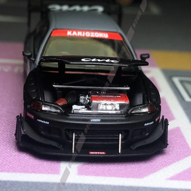 

POPRACE 1:64 PANDEM Civic EG6 Rocket Rabbit литая имитация сплава модель автомобиля, игрушка для мальчиков, коллекционное украшение для взрослых.