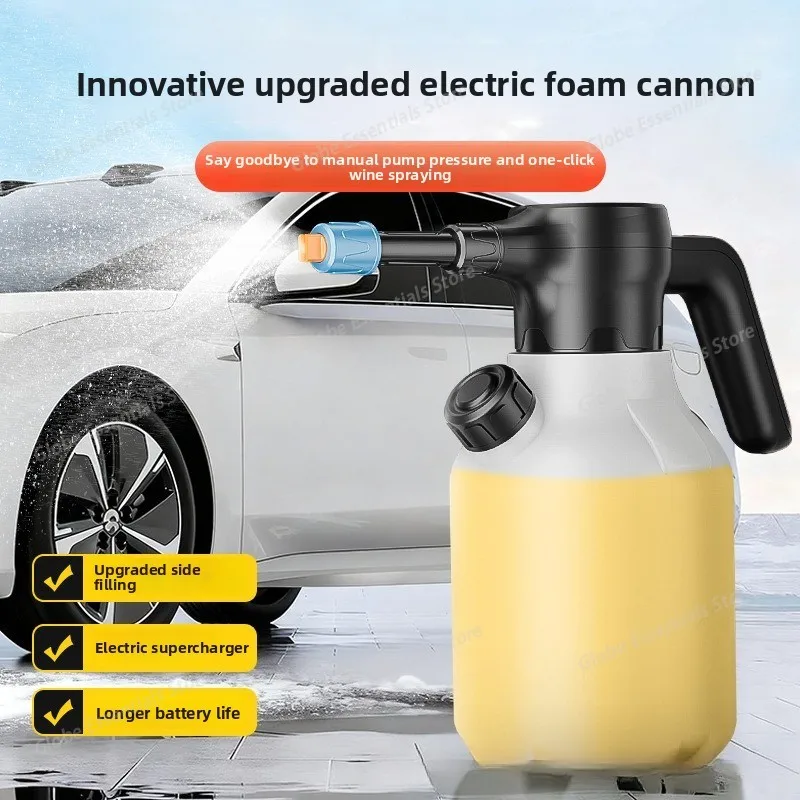 Car Wash Foam Spray Kettle Cordless Electric Foam Sprayers Rechargeable Spray Bottle  Handheld Foamer for Car Wash