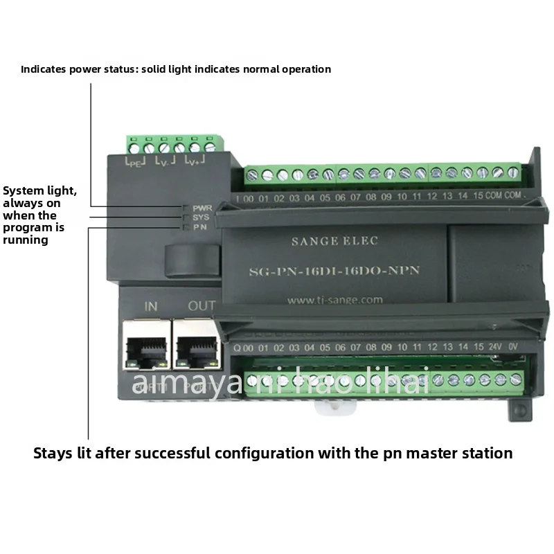 Module IO à distance intégré Profinet, alternatives de relais numérique, 16 canaux, 32 canaux
