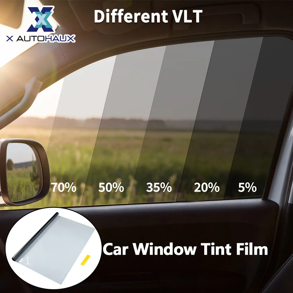 

X Autohaux Nano Ceramic Car Window Tint Film VLT 4%-70% 90cm x 1.5m 90cm x 3m Privacy Film PET UV Sun For Cars Solar Shade