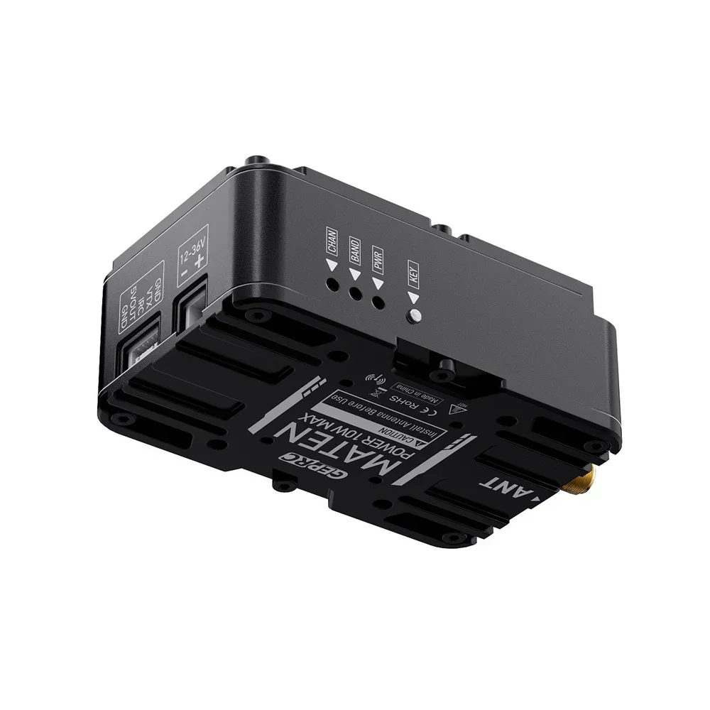 GEPRC MATEN 5.8G 10W VTX PRO Adjustable Power FPV Transmitter OSD w/Fan Support IRC Tramp Protocol Long Range FPV