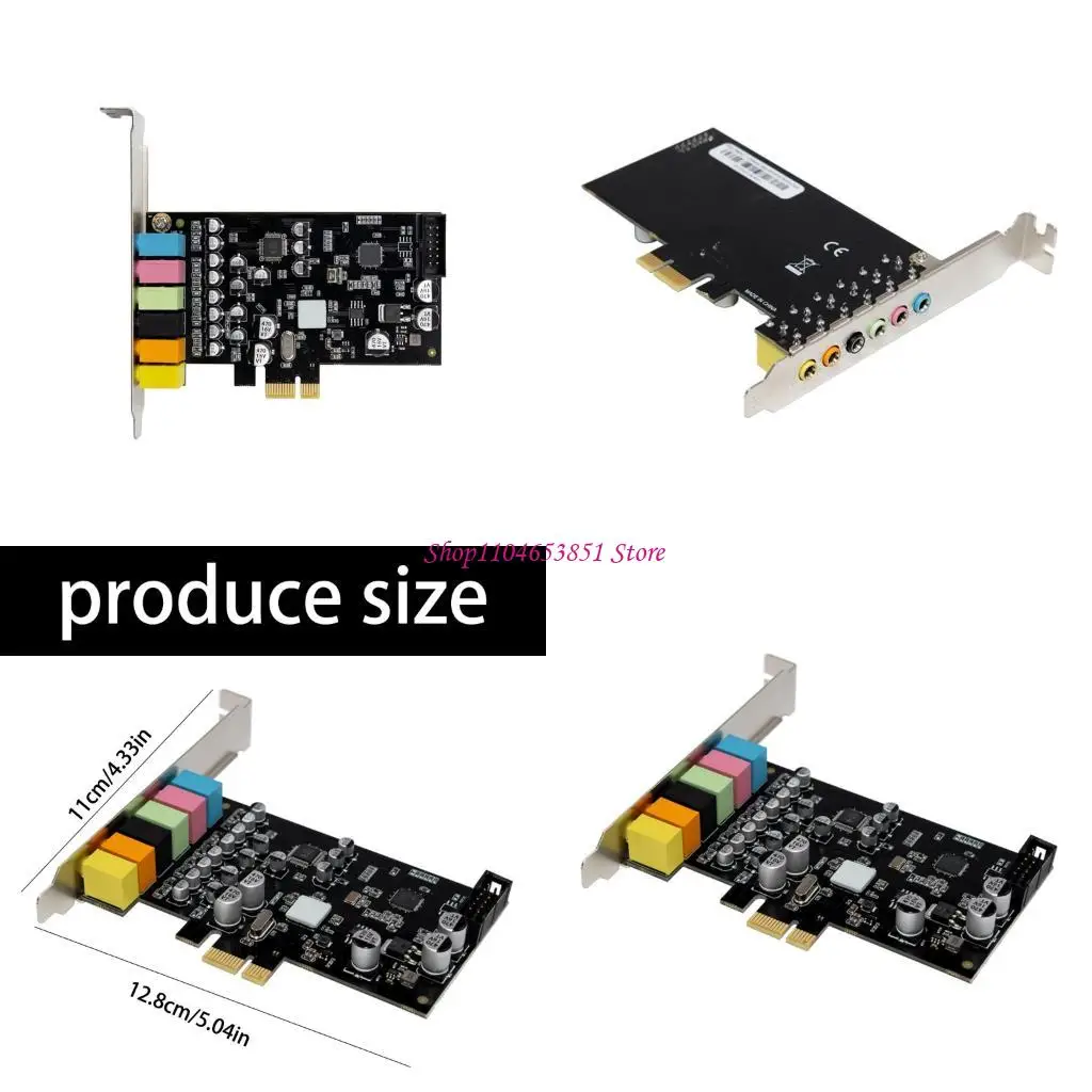 Plugs Play ST117 PCIe Sound Card CM6212 7.1CH With Processor For 5.1/7.1CH