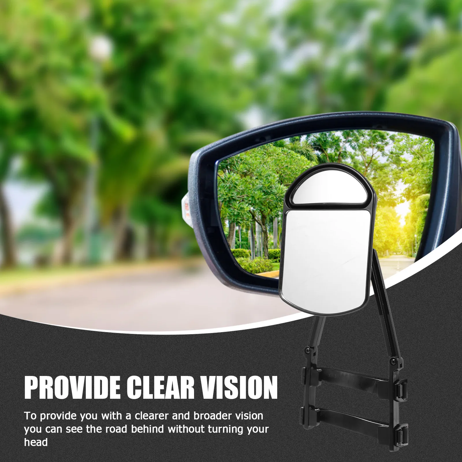 

Зеркала для слепых зон автомобиля, двойные выпуклые, регулируемые, с креплением, расширение зеркала заднего вида, для буксировки прицепов, замена, широкий угол обзора, автомобильные