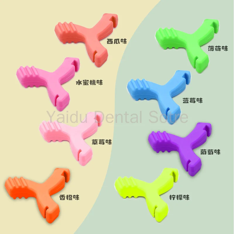 15Bags Y-Shaped Orthodontic Chewies Silicone Bite Stick for Dental Aligner Oral Care Tool Individually Individually Packaged