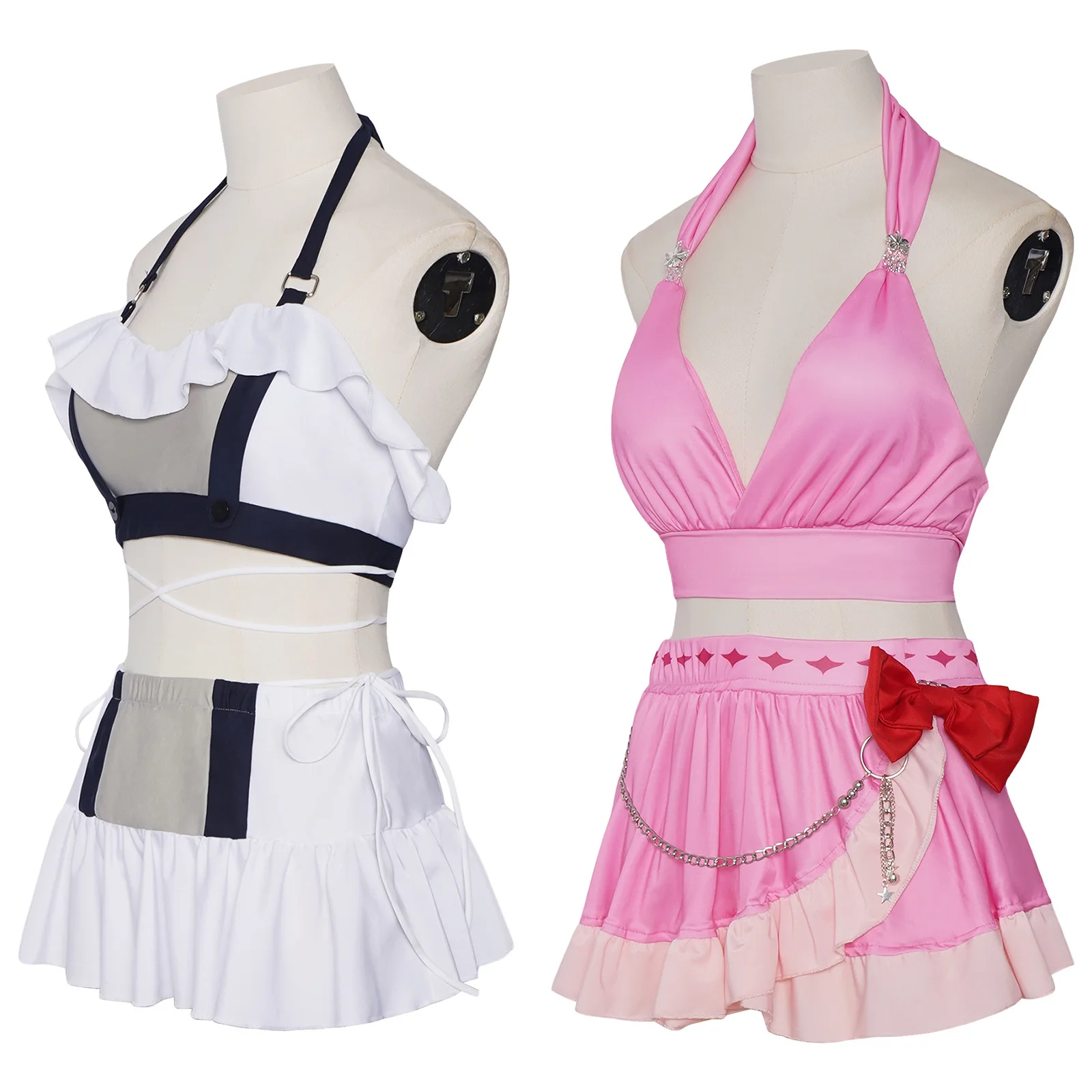 

Aerith Tifa Swimsuit Cosplay Costumes Lolita Dress Halloween Carnival Party Clothing
