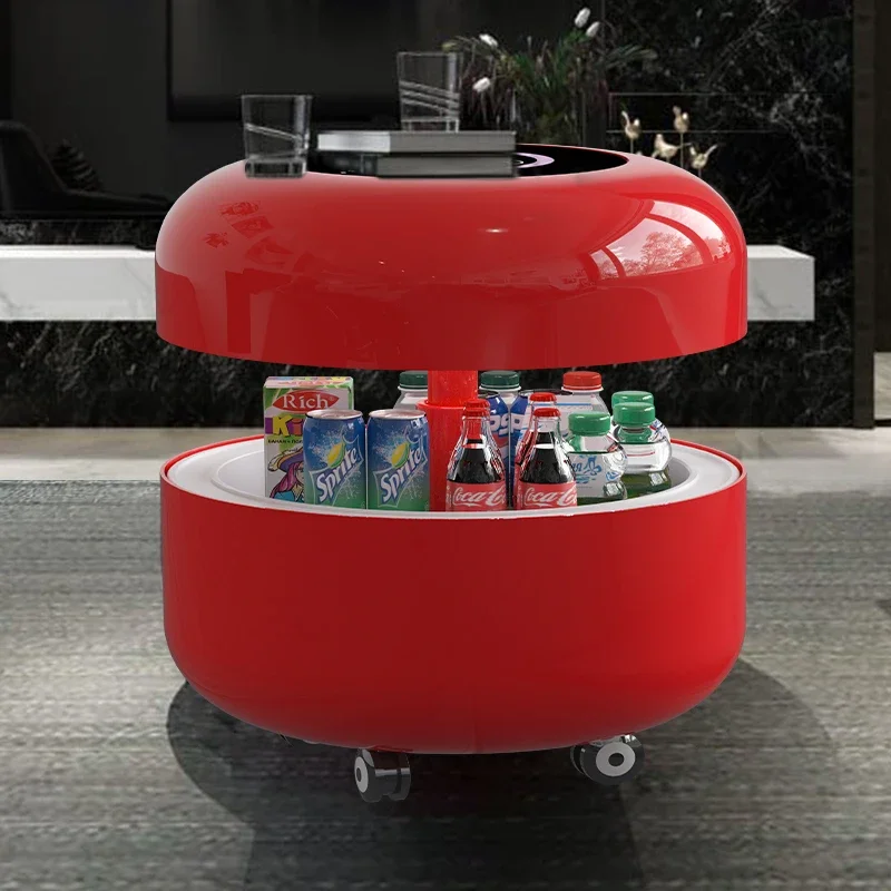 LED illuminated Electric Rapid Refrigeration Beverage Coolers And Wine Bottle Cabinet Cooler Coffee Table with Music Speaker