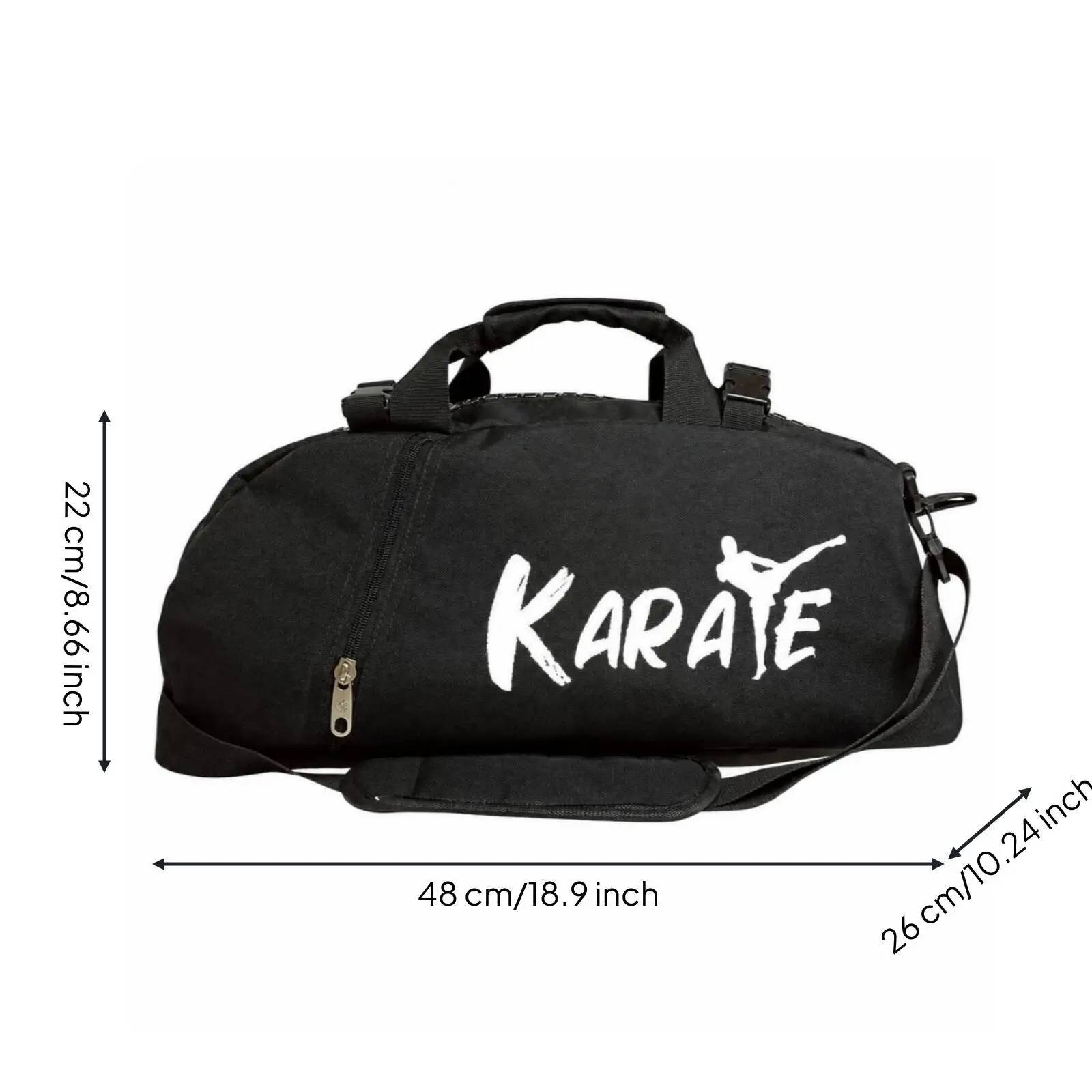 Karate Backpack for Sports Gear Storage with Printed Graphic Shoulder Strap Bag Oxford Nylon Gym Training Duffel