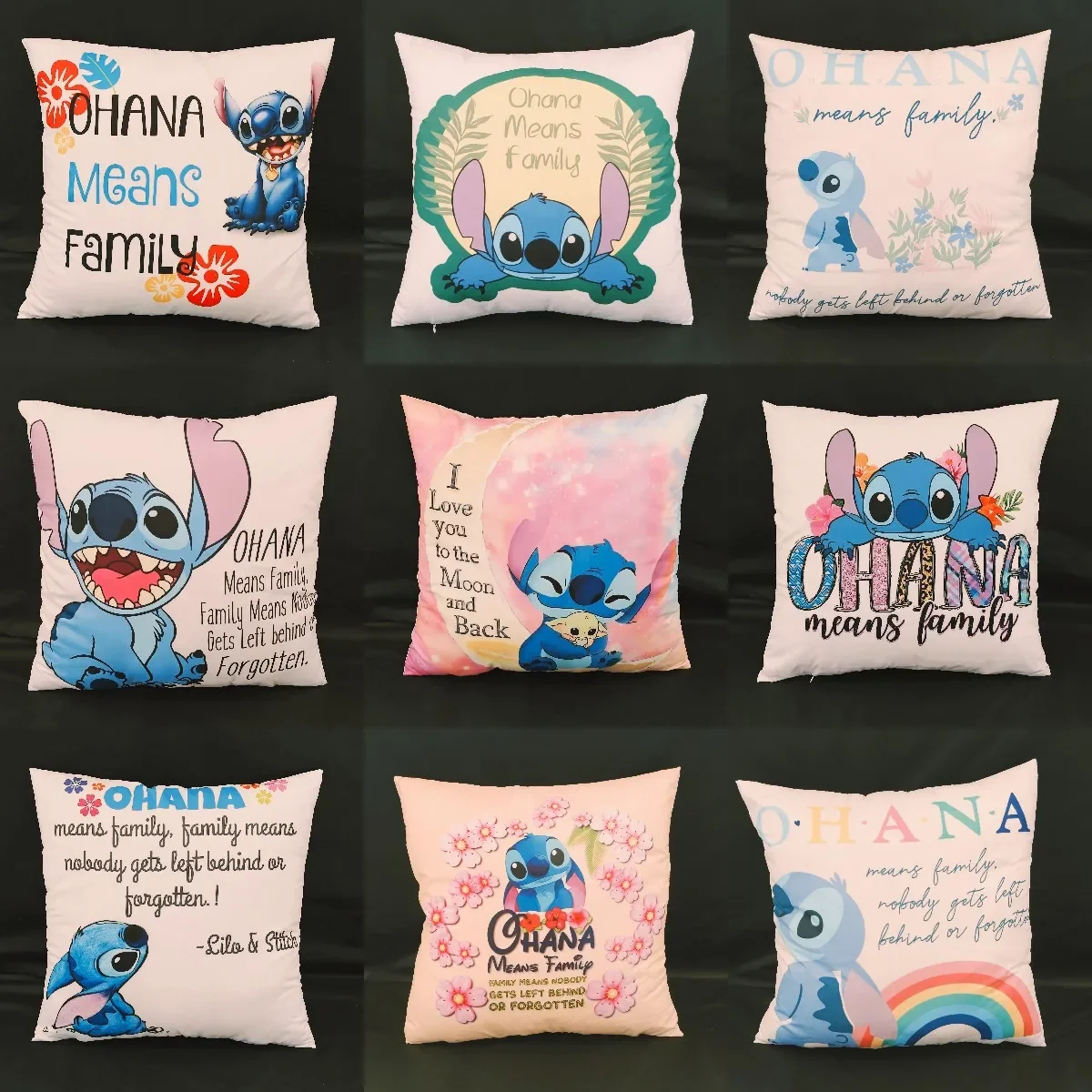 Disney Stitch Pillowcase Cute Cartoon Stitch Cushion Cover Living Room Sofa Pillowcase Bedroom Home Decoration Children\'s Gift