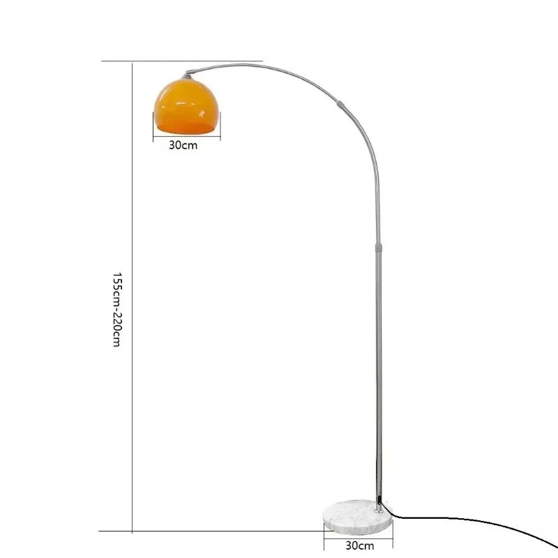 

Nordic Creative Orange Pumpkin Floor Lamp LED Living Bedroom Stainless Steel Personality Curve Sunset Atmosphere Standing Lights