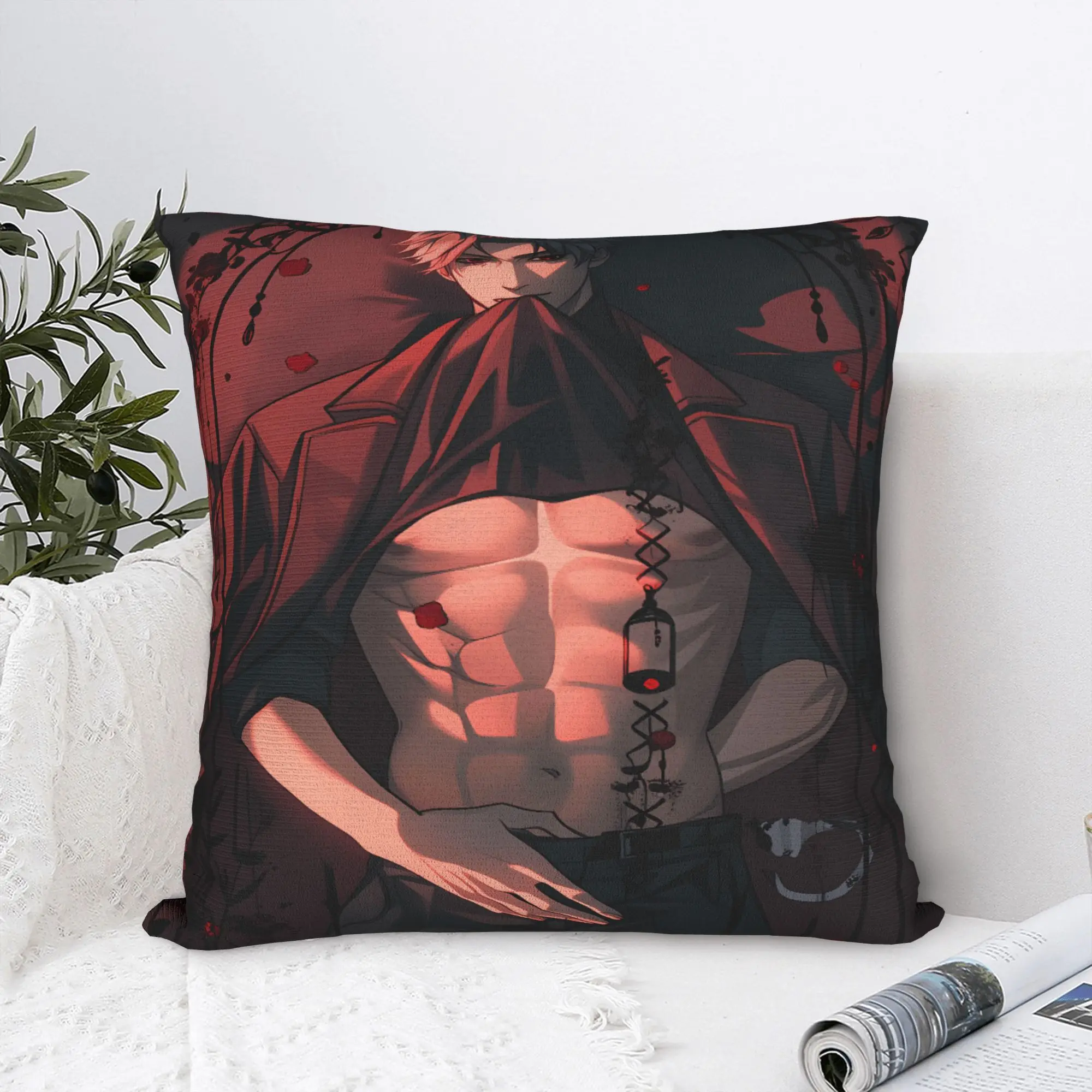 Sylus Love and Deepspace Pillow Case  Retro Trendy Pillow Cover Soft Graphic Cushion Cover Pillowcases For Sofa Home Decorative