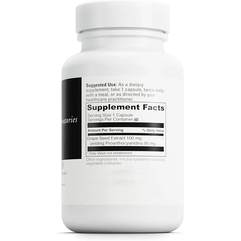 A Dietary Supplement That Supports Vascular Function And Healthy Skin - Containing 100mg Grape Seed Extract And 60 Capsules