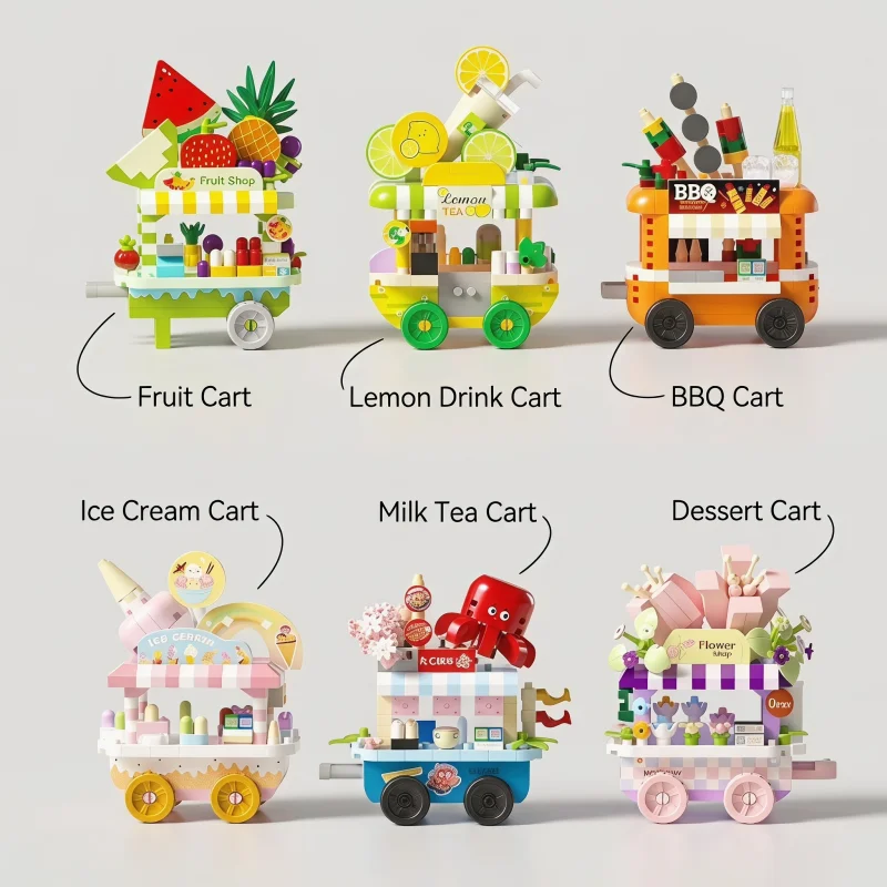 MOC Building Block Gift City Street Scene Store Mini Diamond Small Particle Assembly Blocks Toy for Boys and Girls