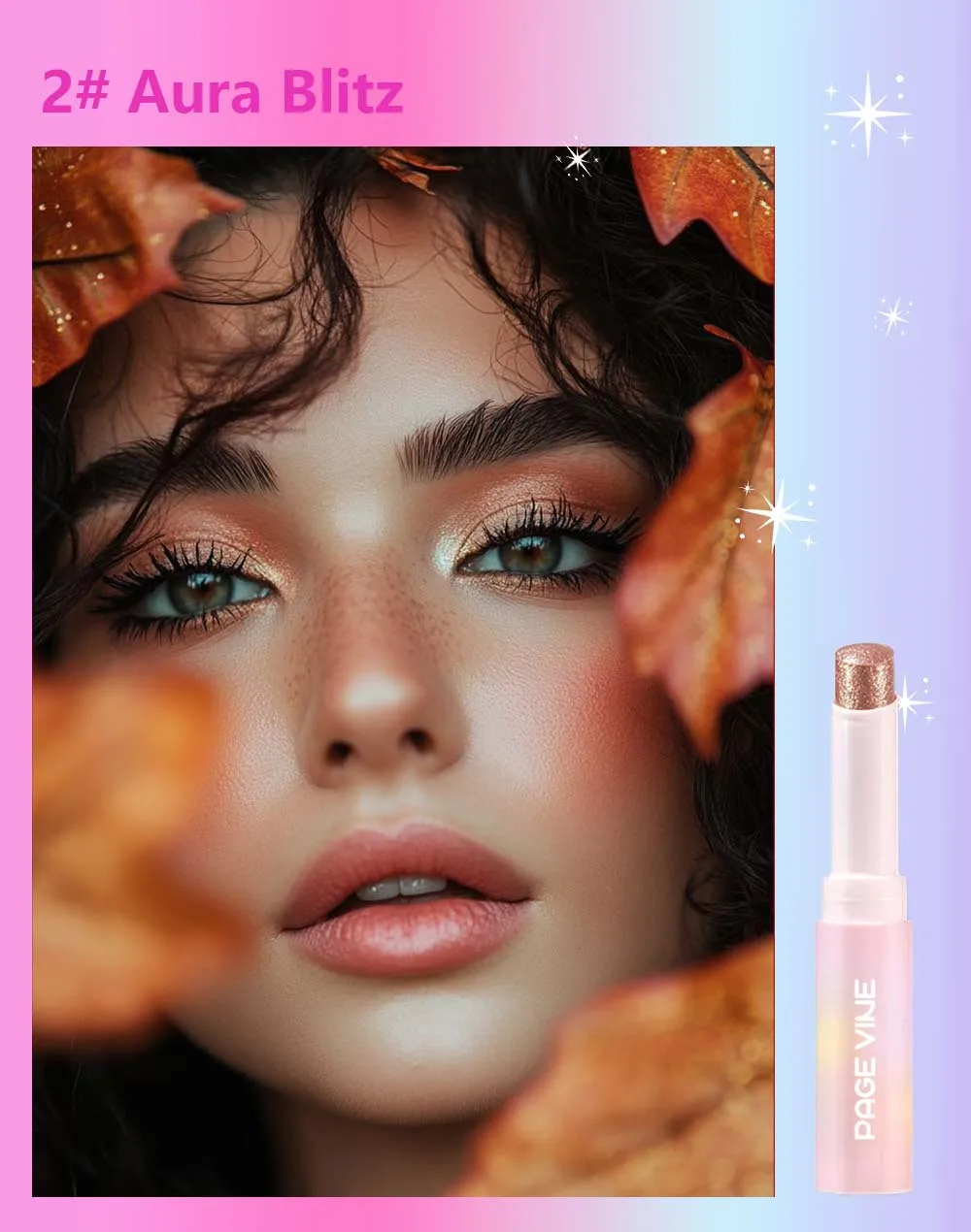 6-color eyeshadow stick set - highlighter with pearlescent glitter and matte effect, waterproof long-lasting makeup, no smudging