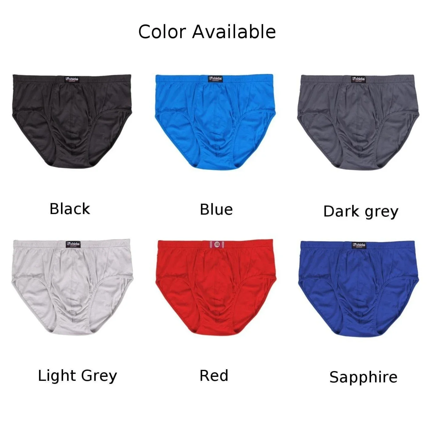 Hot Sale Fashion Men Underwear Briefs Panties Plus Size Brief Comfortable Cotton Loose Size XL~5XL Solid Color