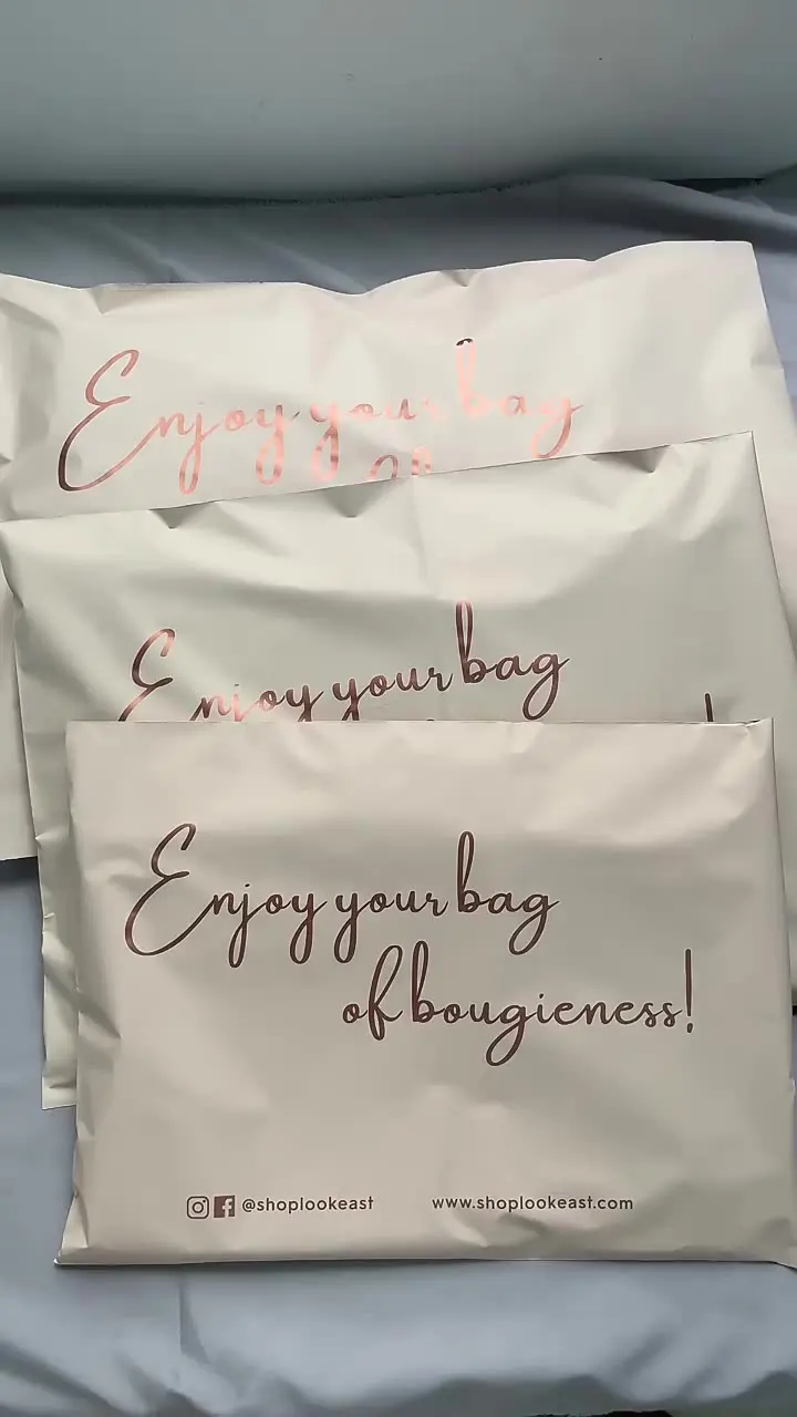 50 matte apricotrosa Versandtaschen, geeignet für Kleidung, Partys und Geschenke. Benutzerdefinierte Logos werden unterstützt. – Detail 8
