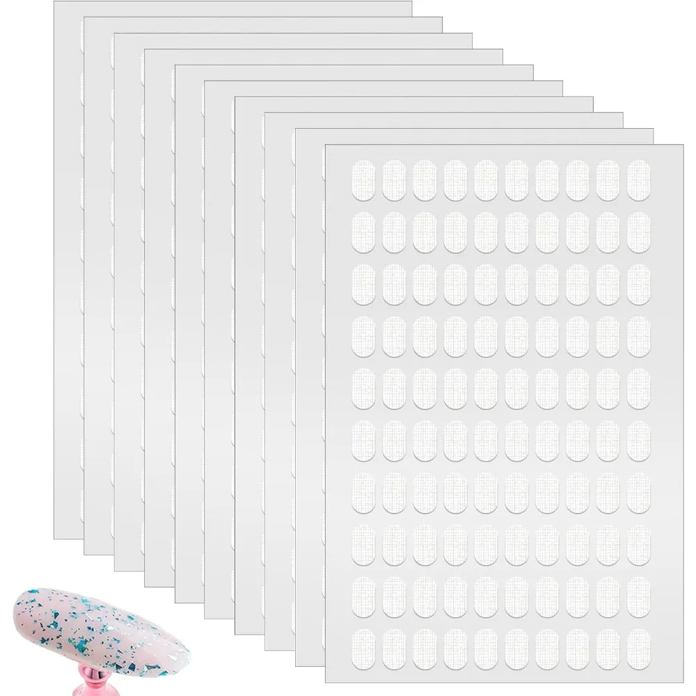 1000 Pieces Double Sided Nail Art Tape, False Tip Adhesive Tapes for Nails Art Display
