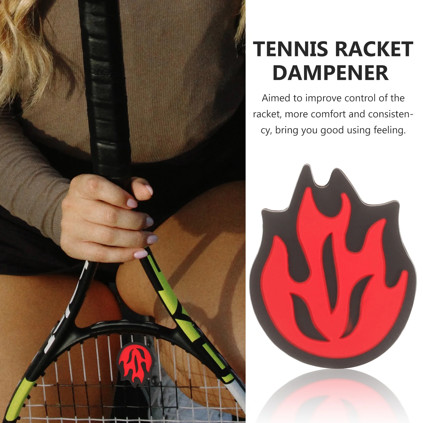 6 Stück Tennisschläger-Absorber, schockierende Dämpfer, Bälle, Schläger-Vibrationsdämpfer, einzigartige Dämpfer, Silikon-Geschenk