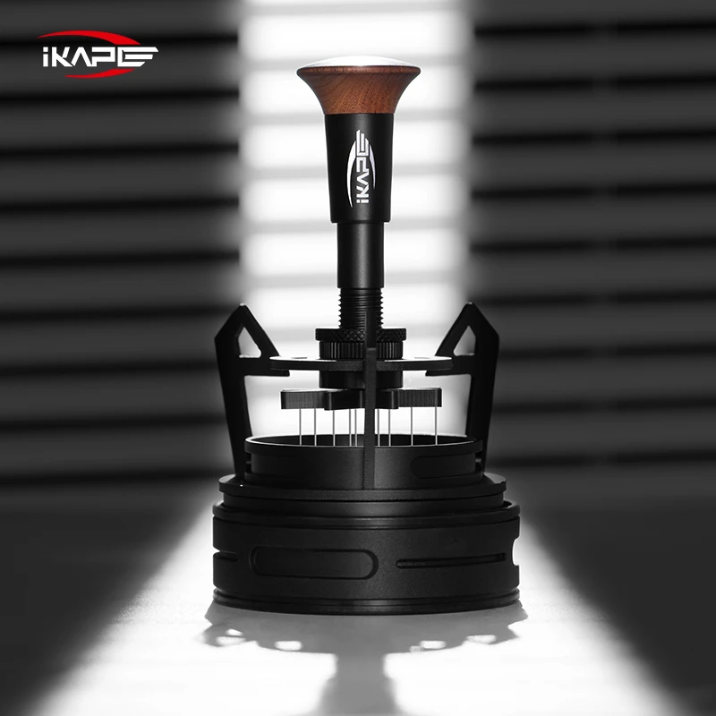 IKAPE V3 Espresso Rotary WDT,Coffee Stirrer with Dosing Funnel & Stand,Espresso Stirrer Distribution Tool for Barista