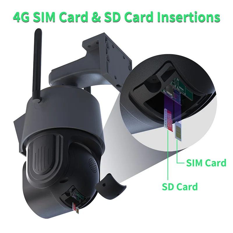 Saikiot ICSEE-cámara de seguridad CCTV con doble lente, videocámara PTZ de 6MP, Zoom 50X, WIFI, 4G, detección humana, resistente al agua, PTZ, AI