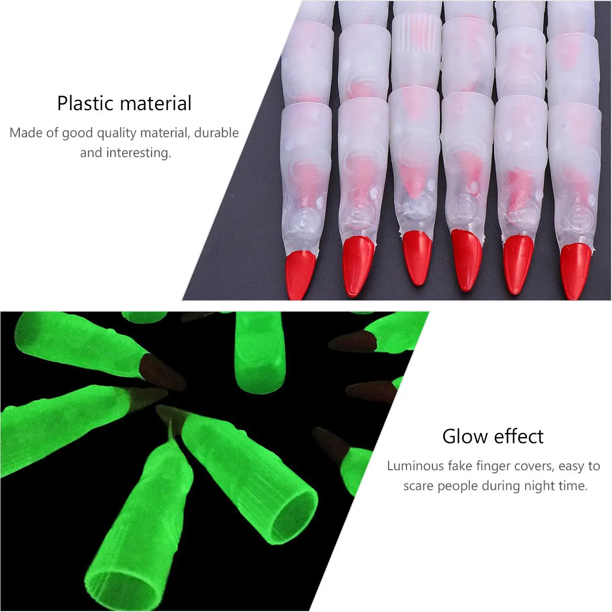 30 pcs Party Halloween Christmas New Year Fake Nail Finger Cover Fake Finger Nails Event Planner Costume Design Fingers