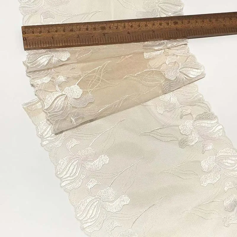 15Yards Two Tones Floral Embroidery Lace Trim Skirt Hem For Clothes Sewing Accessories Lingerie Lace Dress Underware