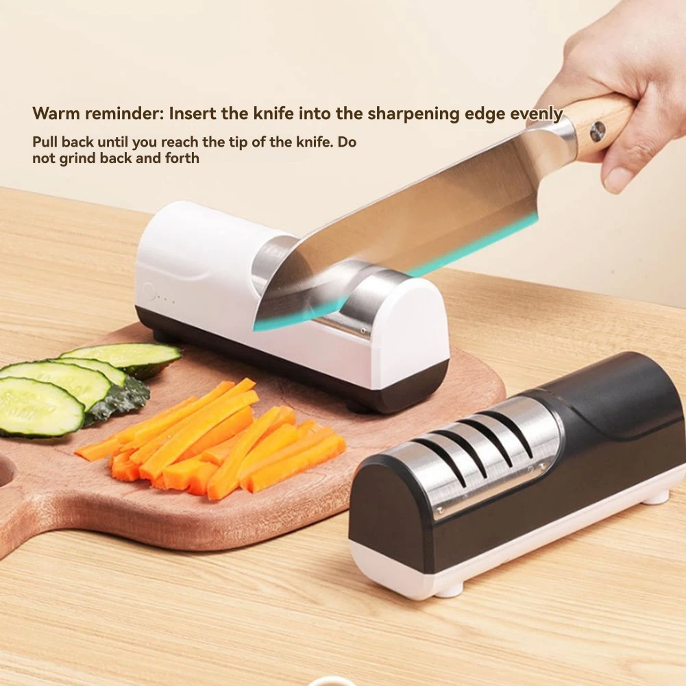 

*Great 2Stage Electric Knives Sharpener,Precision Fast, Fine&Crude Sharpening, Sleek Design,Professional Kitchen Knives