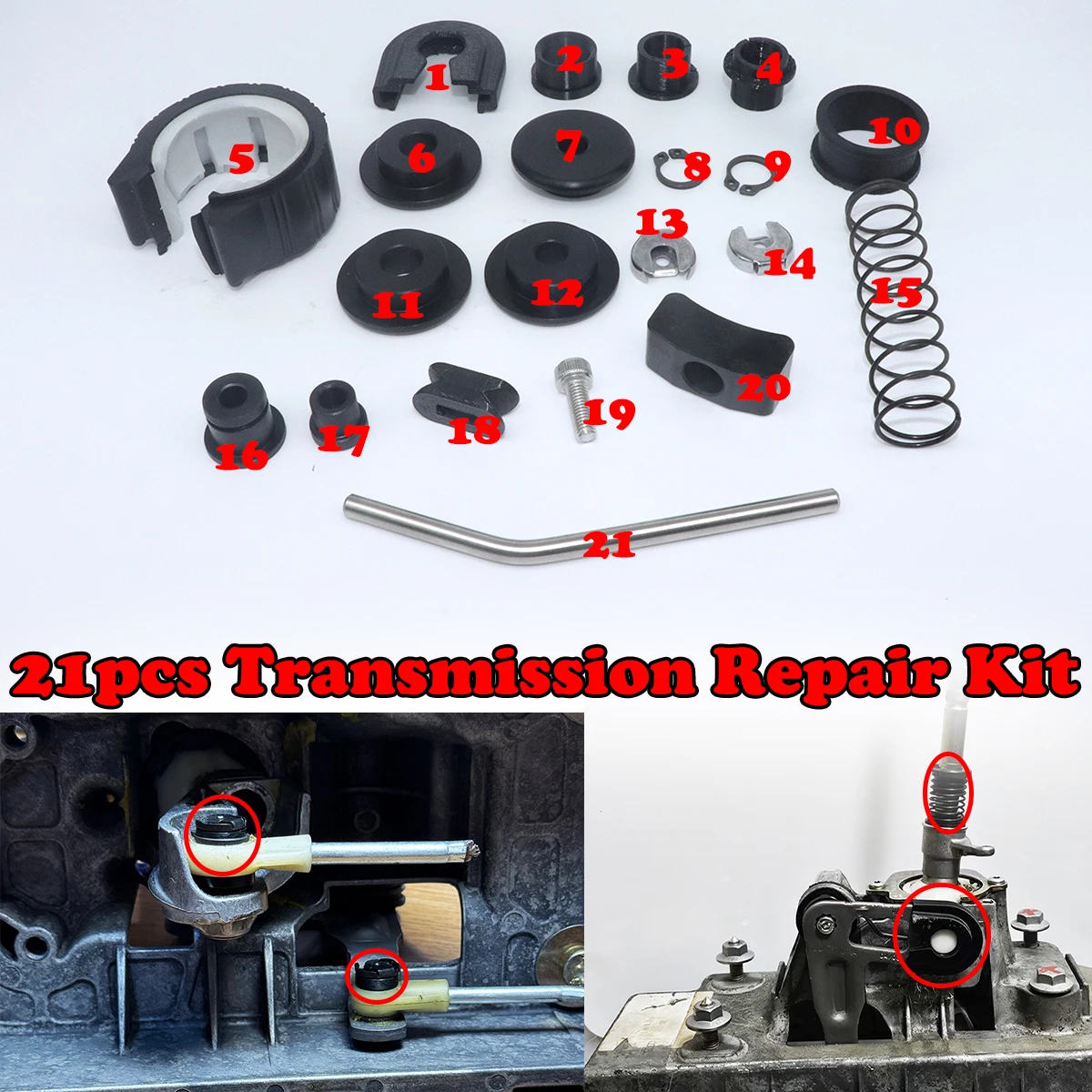 

Transmission Repair Set Upgrade Bushing MT Gearbox Enhance Shifter Lever Adjuster Selector linkage End Overhaul Kit For VW Seat