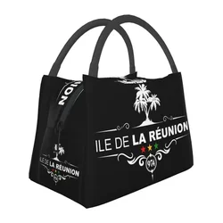 Reunion Island 974 점심 도시락 가방 남녀공용, 사무실 여행용 보온 도시락, 쿨러