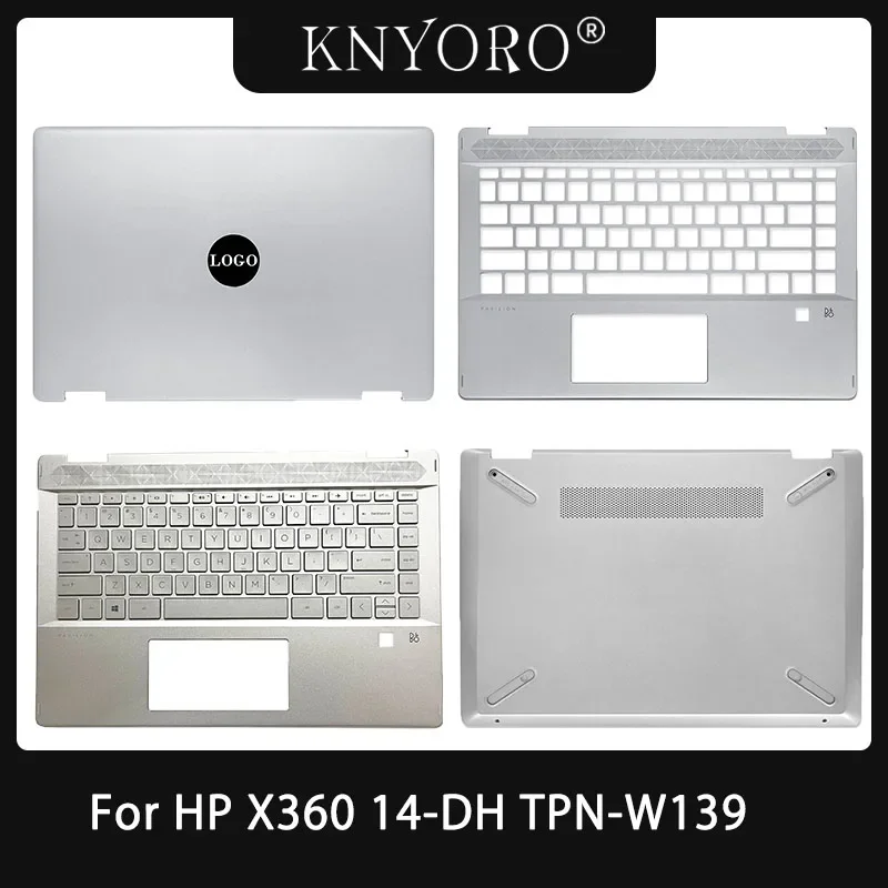 

New Original For HP X360 14-DH TPN-W139 LCD Back Cover Lid Palmrest Top Keyboard Case Upper Lower Bottom Case Silver L52873-001