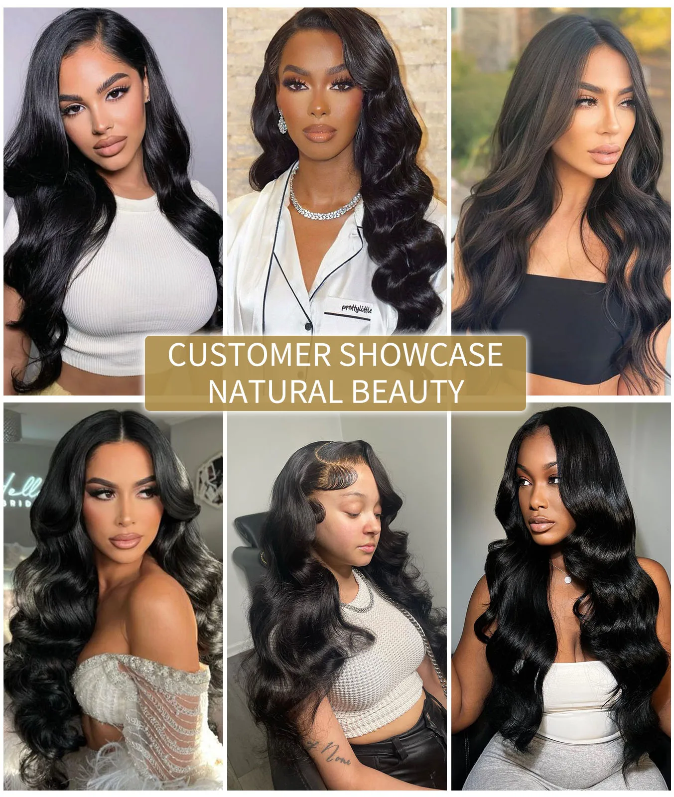 Brazilian Body Wave Weave Pacotes de Cabelo Humano, 100% Não Transformados, Ofertas 16A, 20 ", 22", 22 ", Ofertas