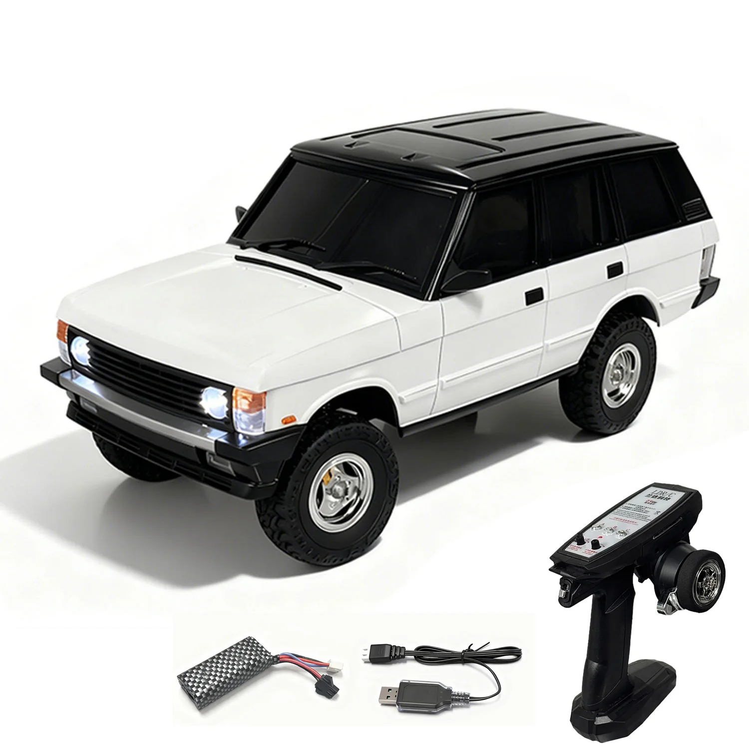 1:18 LDRC LD18401PRO Afstandsbestuurde Rock Crawler Auto 4X4 RC Off-Road Voertuigmodel Borstelloze Motor Metalen Aandrijfassen Verlichting