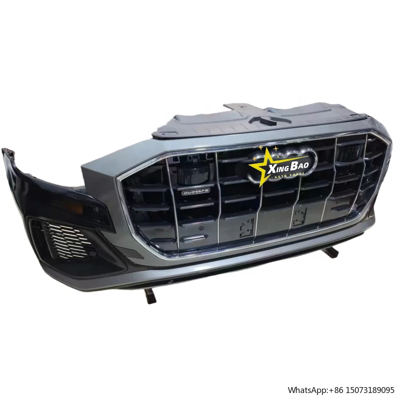 

Передний бампер в сборе для Audi Q8 с решеткой радиатора, передним обвесом, радиаторами, электронным вентилятором, светодиодными фарами, 2015-2023 гг.