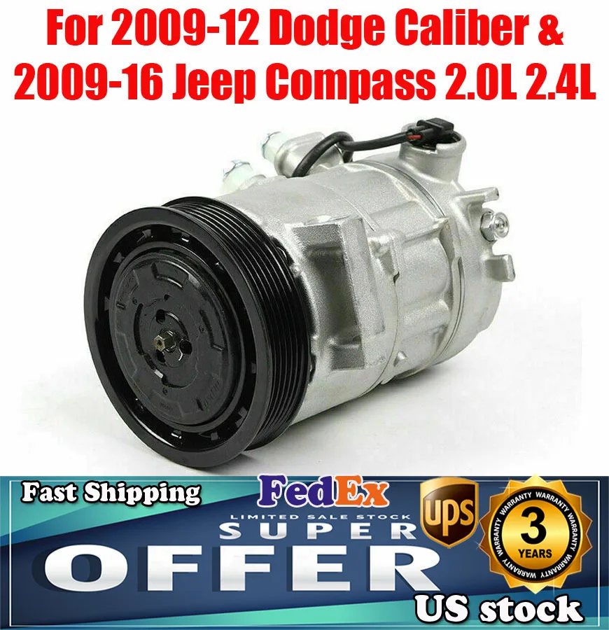 For Jeep Patriot 2.0L 2.4L 2009 2010-2017 CO 30011C AC A/C Compressor W/ Clutch