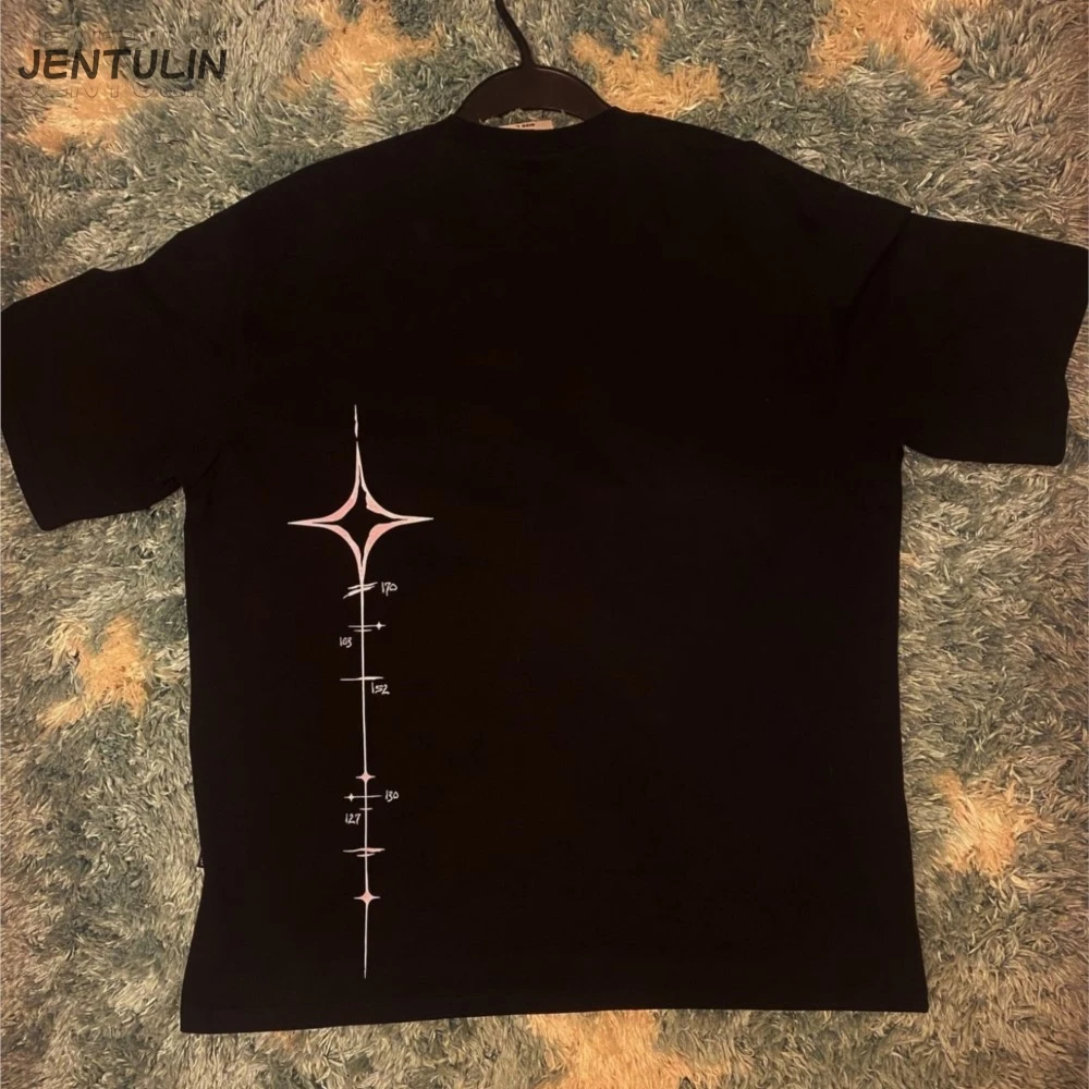Oversized Streetwear Men Clothing Growing up Graphic Print Harajuku Short Sleeve Tops Tees Hip Hop Korean Goth Tshirt Cotton Y2k image 5